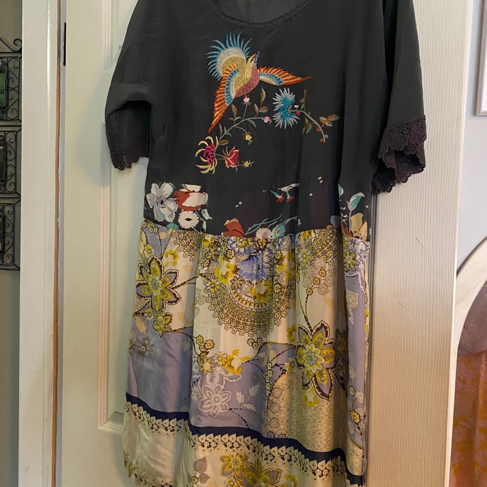 Johnny Was silk dress Side medium